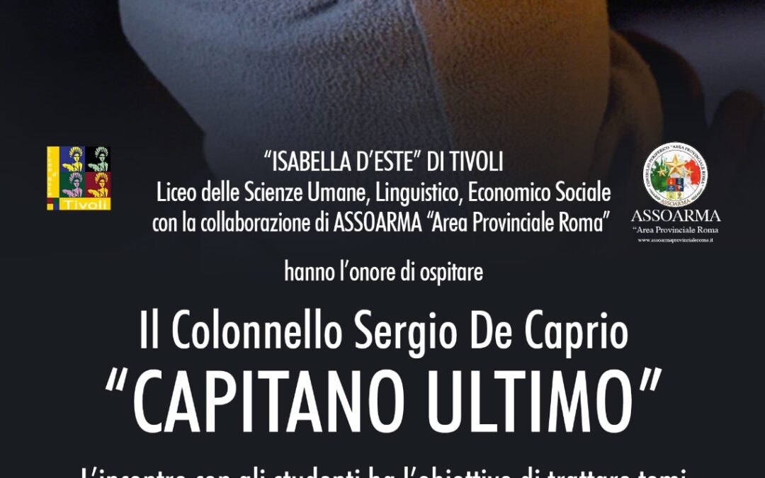 “Capitano Ultimo” a Tivoli – Giovedì 13 Aprile